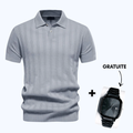 Polo en maille texturée pour homme